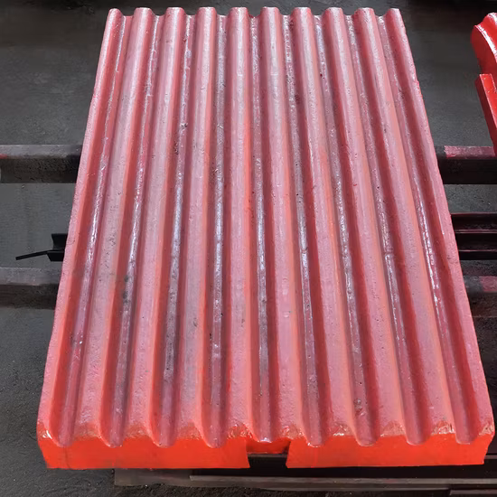 Piastra a mascelle per pezzi di ricambio per frantoio a mascelle in acciaio fuso ad alto contenuto di manganese